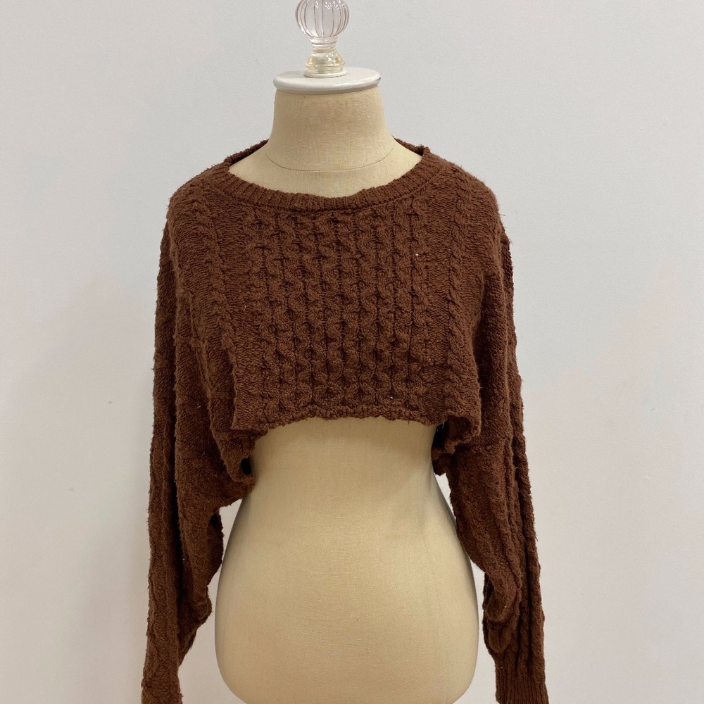 Brown Cropped Sweater